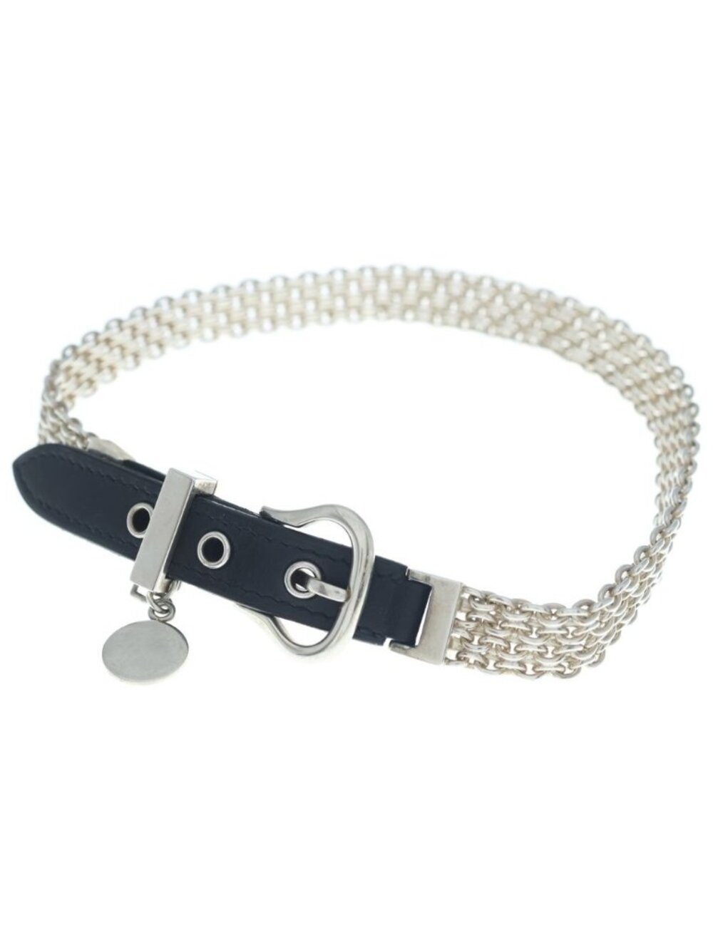 Hermes Ceintrue Silver Necklace Century